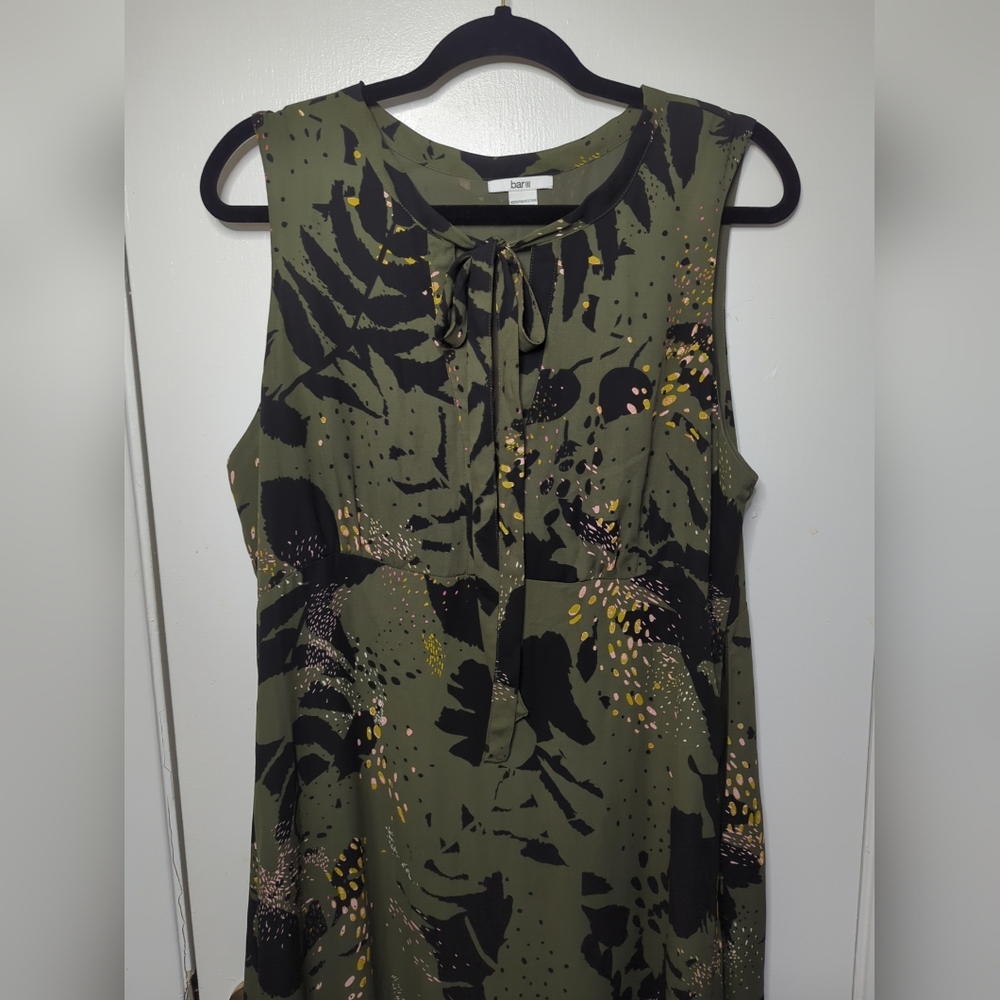 Bar III Long Dress Dark Green Size XL Polyester